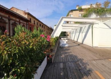Terrazza in centro su due livelli